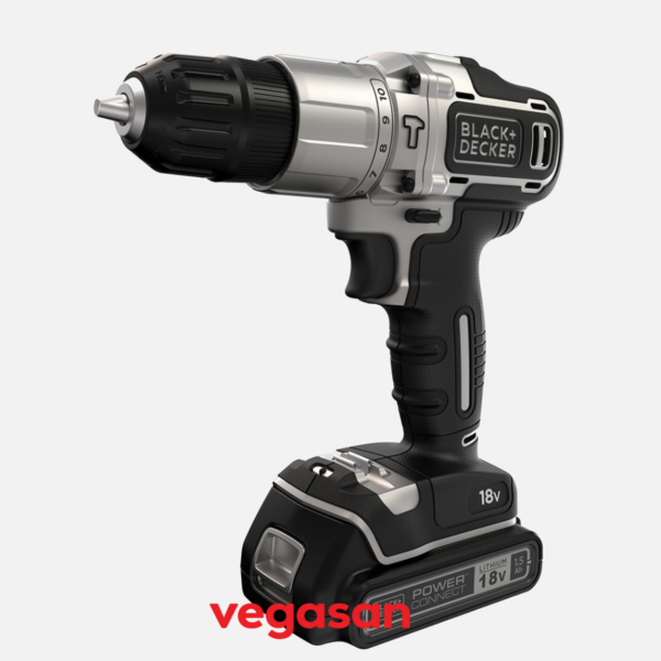 Black&Decker Darbeli Matkap Vidalama BDCHD18SC1K-QW Silver Li-ion 18V 1.5Ah Tek Akülü 3 Black&Decker Darbeli Matkap Vidalama BDCHD18SC1K-QW Silver Li-ion 18V 1.5Ah Tek Akülü 3