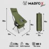 Madfox AirNest Ultra Katlanır Kamp Sandalyesi Yeşil 5