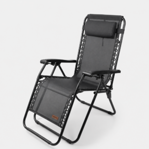 Madfox EasyRest Katlanır Şezlong Kamp Sandalyesi Siyah