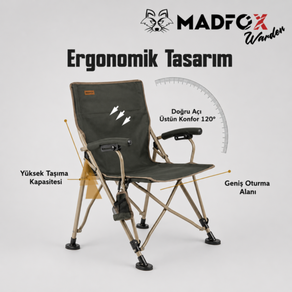 Madfox Warden Katlanır Kamp Sandalyesi 6 Madfox Warden Katlanır Kamp Sandalyesi 6