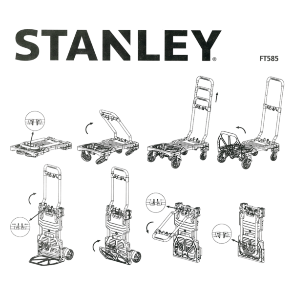Stanley FT585 70:137 Kg Çok Fonksiyonlu Katlanır El Arabası 4 Stanley FT585 70:137 Kg Çok Fonksiyonlu Katlanır El Arabası 4
