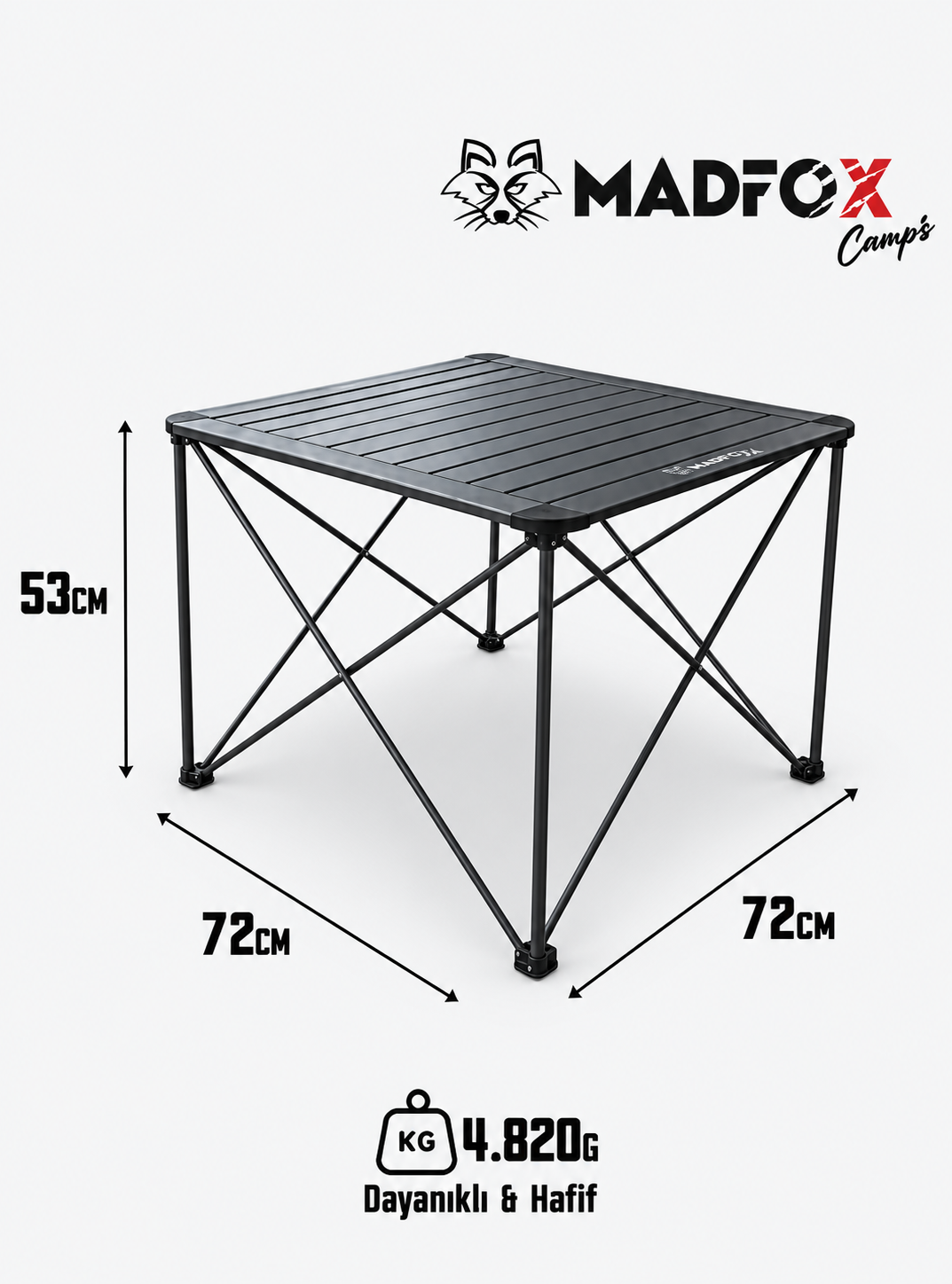 Madfox Campix Büyük Katlanır Alüminyum Kamp Masası 5 Madfox Campix Büyük Katlanır Alüminyum Kamp Masası 5