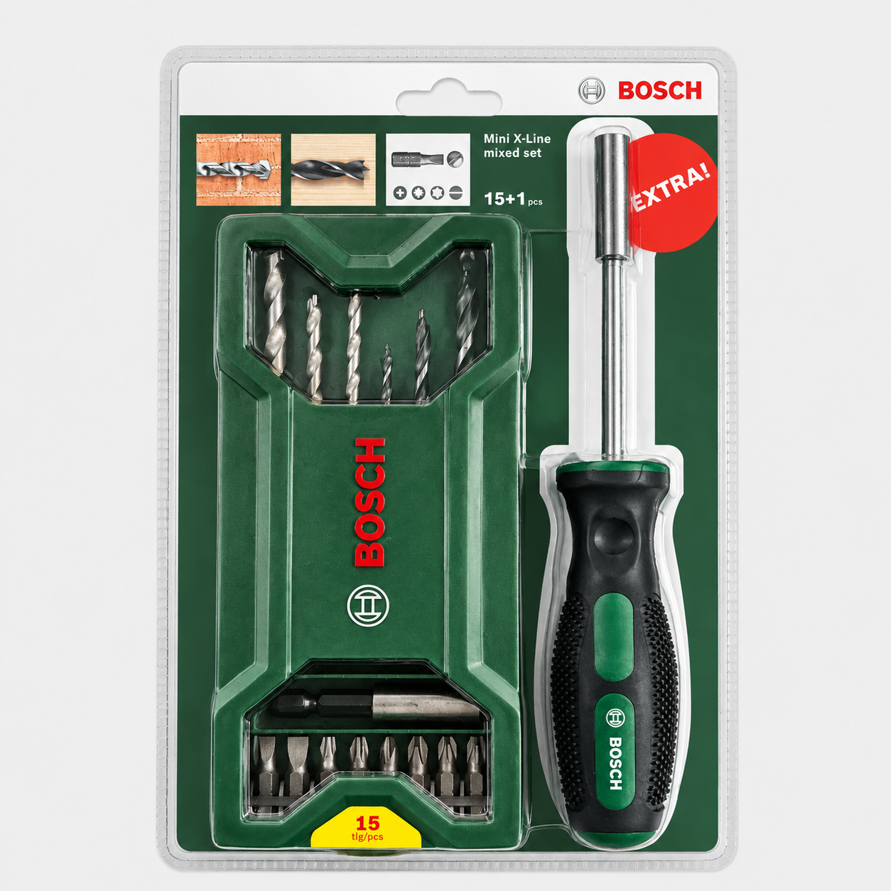 Bosch Mini X-Line 15+1 Parça Matkap Ucu, Tornavida ve Vidalama Uç Seti 2 Bosch Mini X-Line 15+1 Parça Matkap Ucu, Tornavida ve Vidalama Uç Seti 2