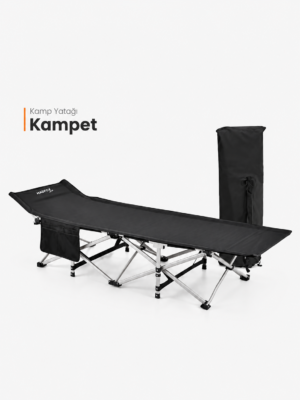 Madfox AeroLift Katlanır Kamp Yatağı Kampet Siyah – 200 kg Taşıma Kapasiteli