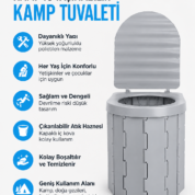 Madfox Bi-Pot Katlanır Portatif Kamp Tuvaleti Gri 158 kg 6