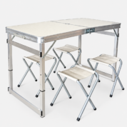 Madfox CampSet ShadePort Katlanır Kamp Masası Seti Beyaz 4 Tabureli 2