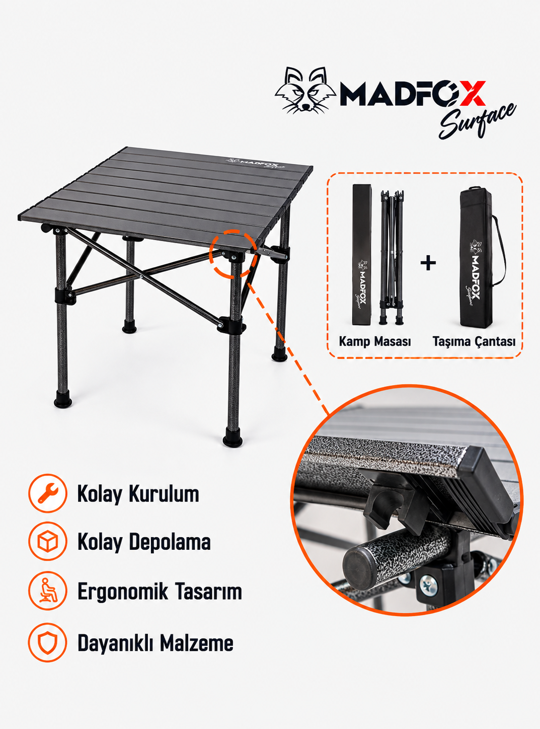 Madfox Surface Mini Küçük Boy Katlanır Kamp Masası 5 Madfox Surface Mini Küçük Boy Katlanır Kamp Masası 5