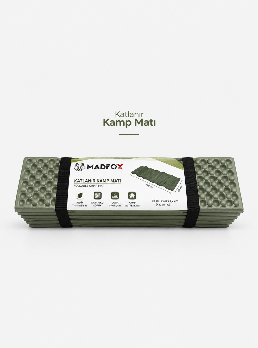 Madfox TrailPad Pro Katlanır Kamp Matı Z Mat Haki Madfox TrailPad Pro Katlanır Kamp Matı Z Mat Haki