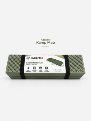 Madfox TrailPad Pro Katlanır Kamp Matı Z Mat Haki IXPE Köpük Ultra Hafif 180x59 cm