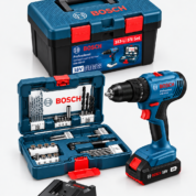 Bosch GSB 183-LI 18V Darbeli Akülü Matkap 2.0 Ah Akü Şarj Aleti 41 Parça Set ve Çanta