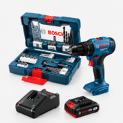 Bosch GSB 183-LI 18V Darbeli Akülü Matkap 2.0 Ah Akü Şarj Aleti 41 Parça Set ve Çanta 2