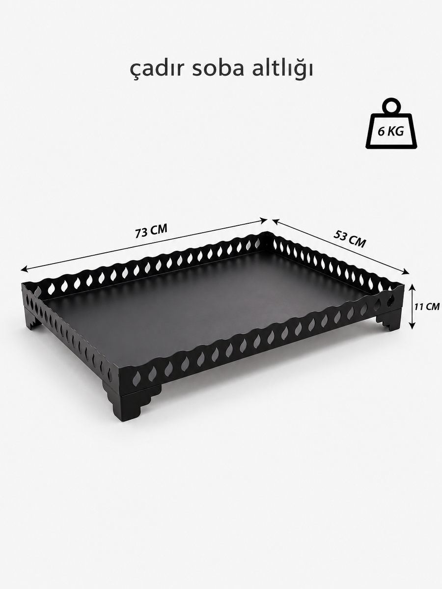NURGAZ Çadır Soba Altlığı 73 × 53 cm Çelik Isıya Dayanıklı Boyalı NURGAZ Çadır Soba Altlığı 73 × 53 cm Çelik Isıya Dayanıklı Boyalı