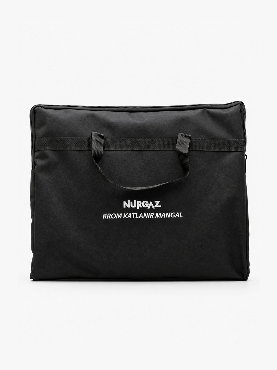 NURGAZ Krom Katlanır Mangal Paslanmaz Çelik Taşıma Çantalı 44,5 × 35 cm 5 NURGAZ Krom Katlanır Mangal Paslanmaz Çelik Taşıma Çantalı 44,5 × 35 cm 5